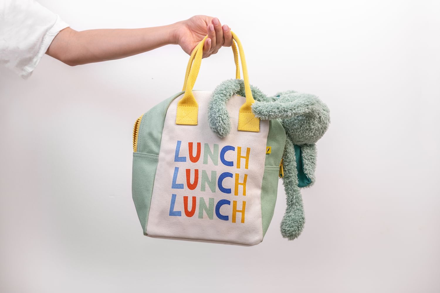 Torba termiczna na lunch Triple Lunch – ekologiczna, pojemna, z bawełny organicznej i RPET, wodoodporna i lekka, kolor: zielony