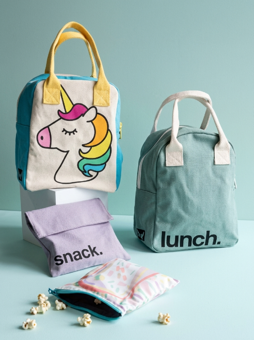 Fluf Unicorn – bawełniana torebka na przekąski i owoce dla dzieci