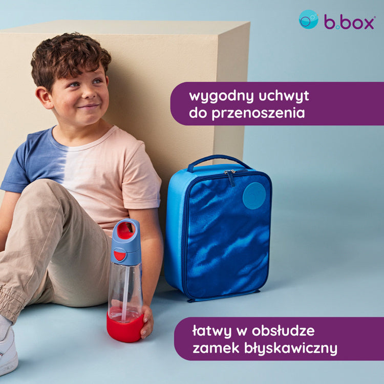 Torba termiczna b.box Deep Blue – stylowy i eko wybór dla dzieci. Utrzymuje świeżość posiłków, łatwa w czyszczeniu, pojemna i wygodna