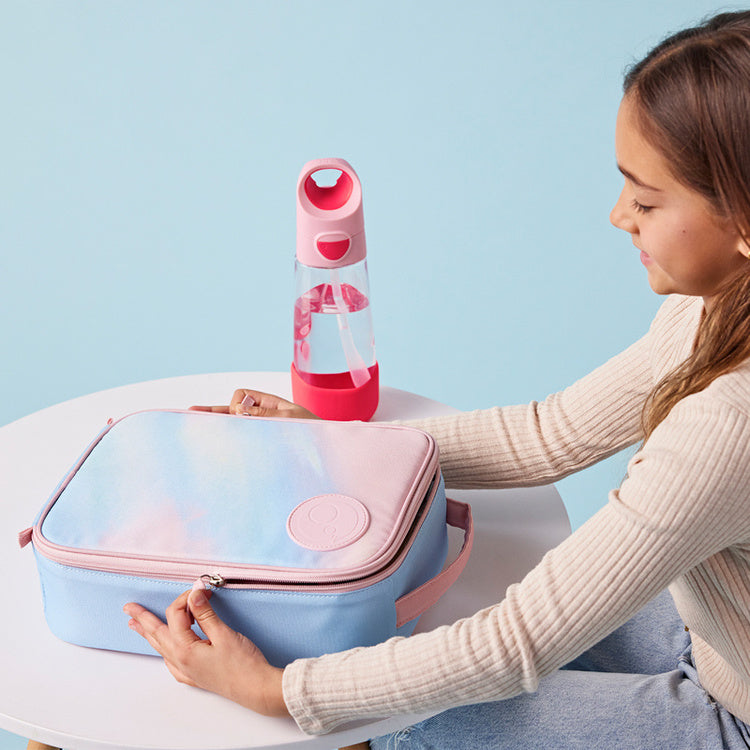 Torba termiczna b.box mieszcząca duży lunchbox i bidon w pastelowym kolorze