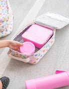 Torba termiczna MontiiCo Daisy Dream L – dwie komory, wkład chłodzący, wodoodporna i trwała, wzór: kwiatki