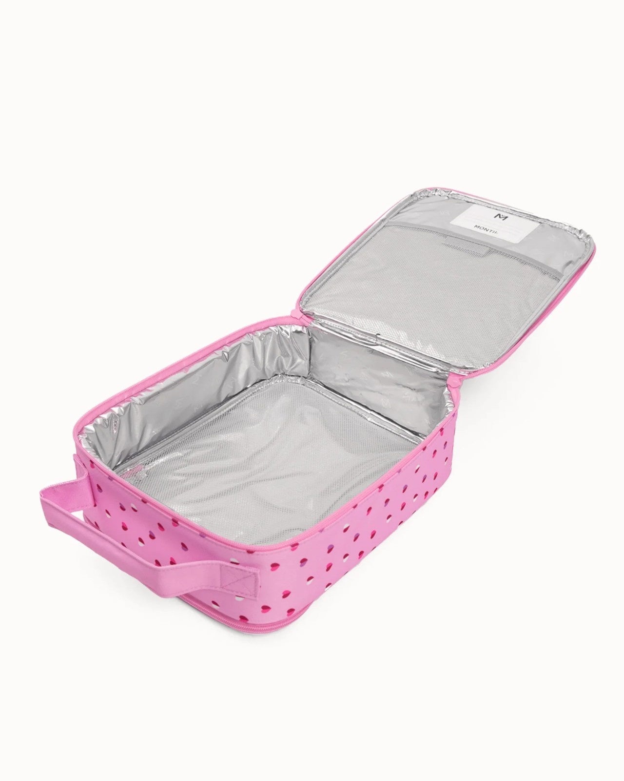Różowa torba termiczna Montiico Sweetheart L wykonana z bezpiecznych materiałów
