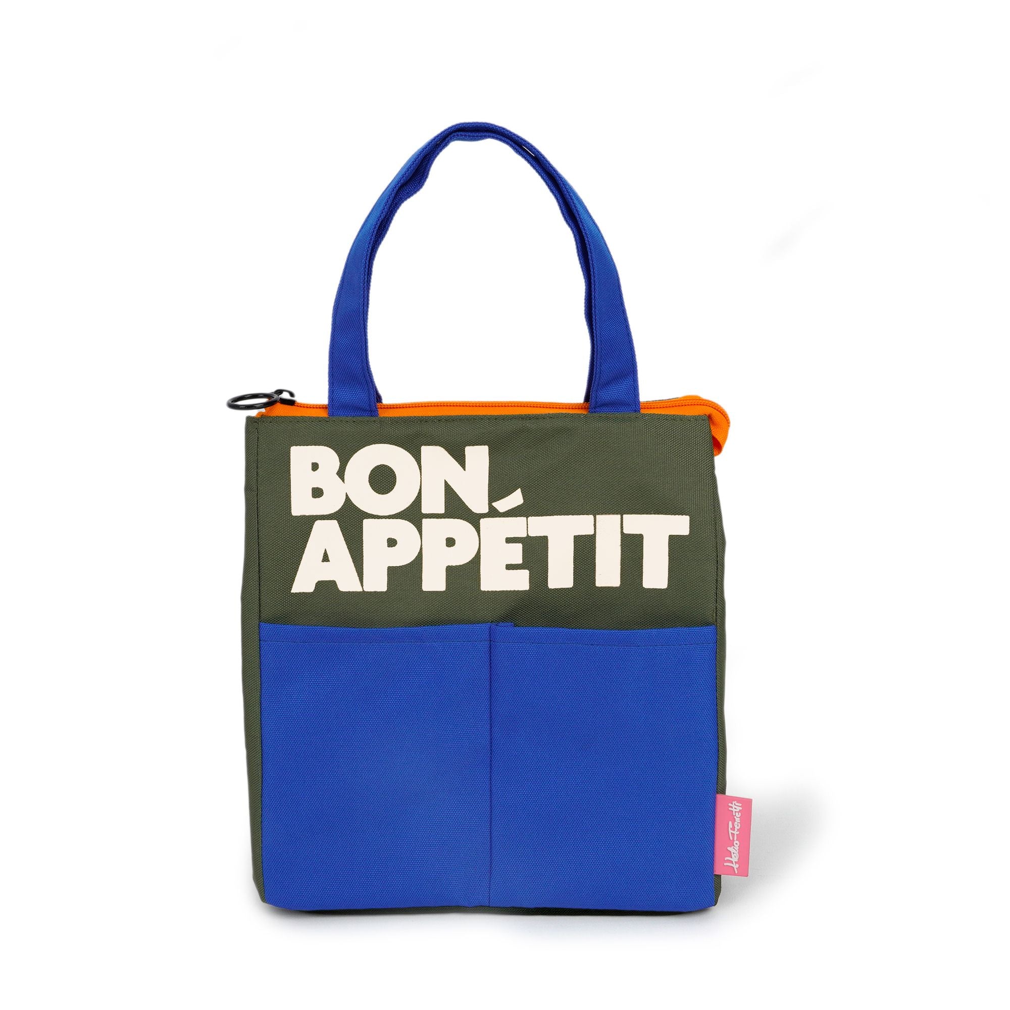 Torba termiczna na lunch Bon Appetit od Helio Ferretti – niebieska, z zamkiem i kieszonkami na dodatki
