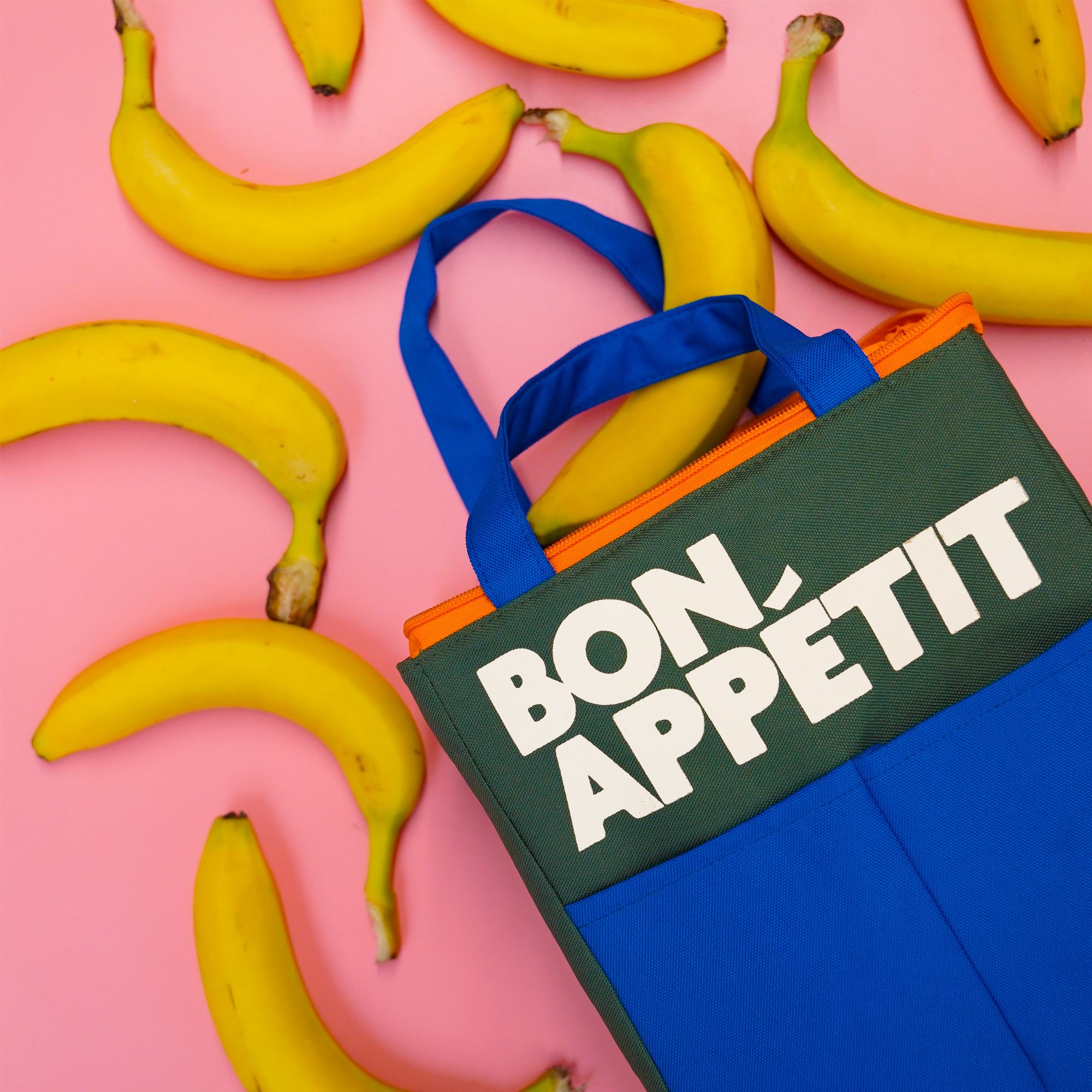 Torba termiczna na lunch Bon Appetit od Helio Ferretti – niebieska, z zamkiem i kieszonkami na dodatki

