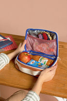 Torba termiczna z paskiem Elsa Hindbag - wygodna, eko, trwala, w stylu retro, izolacja termiczna, 100% bawełna organiczna, kolor: różowy