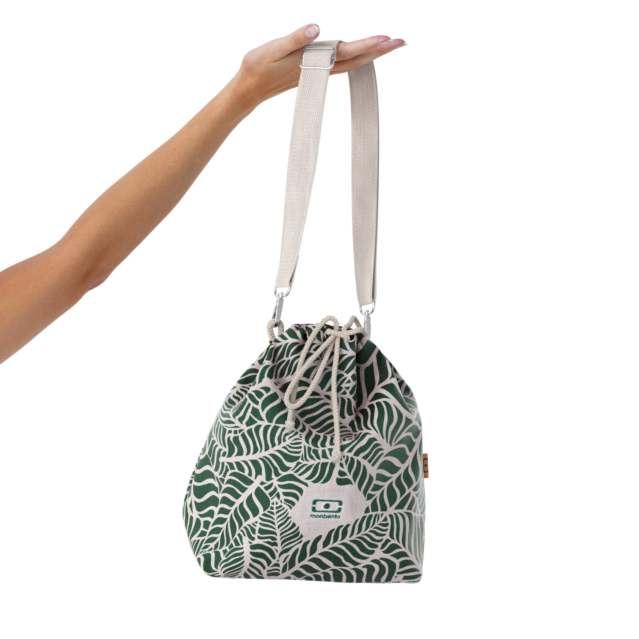 Monbento Lunchbag Jungle – izolowana torba na ramięw tropikalny wzór