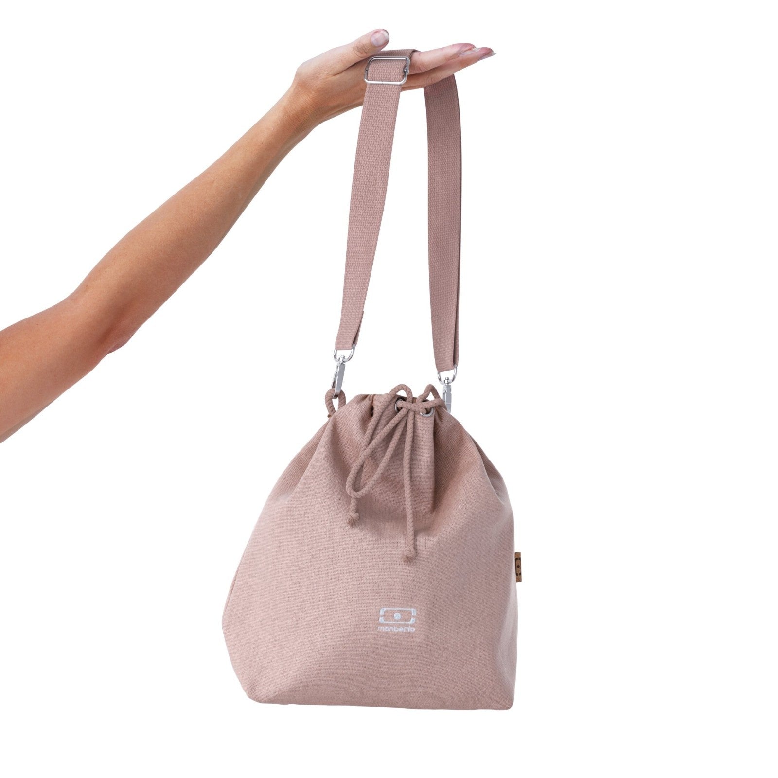 Monbento Lunchbag Pink Moka – izolowana torba na ramię na pudełko bento