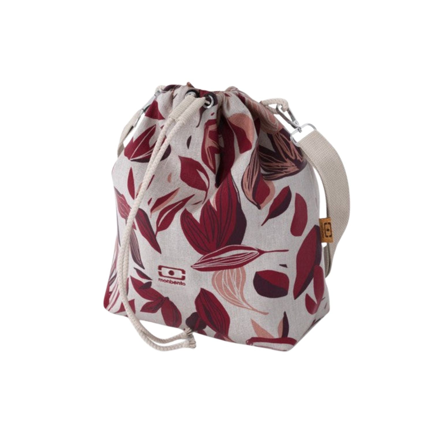 Monbento Lunchbag Red Vegetal – lekka, termoizolowana torba na lunch, idealna do szkoły, pracy i na wycieczki.