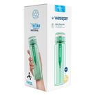 Wessper ActiveMax Mint tritanowa butelka filtrująca 680 ml – filtr węglowy usuwa chlor, ze słomką, bez BPA, szczelna, stylowa, ekologiczna, kolor: zielona