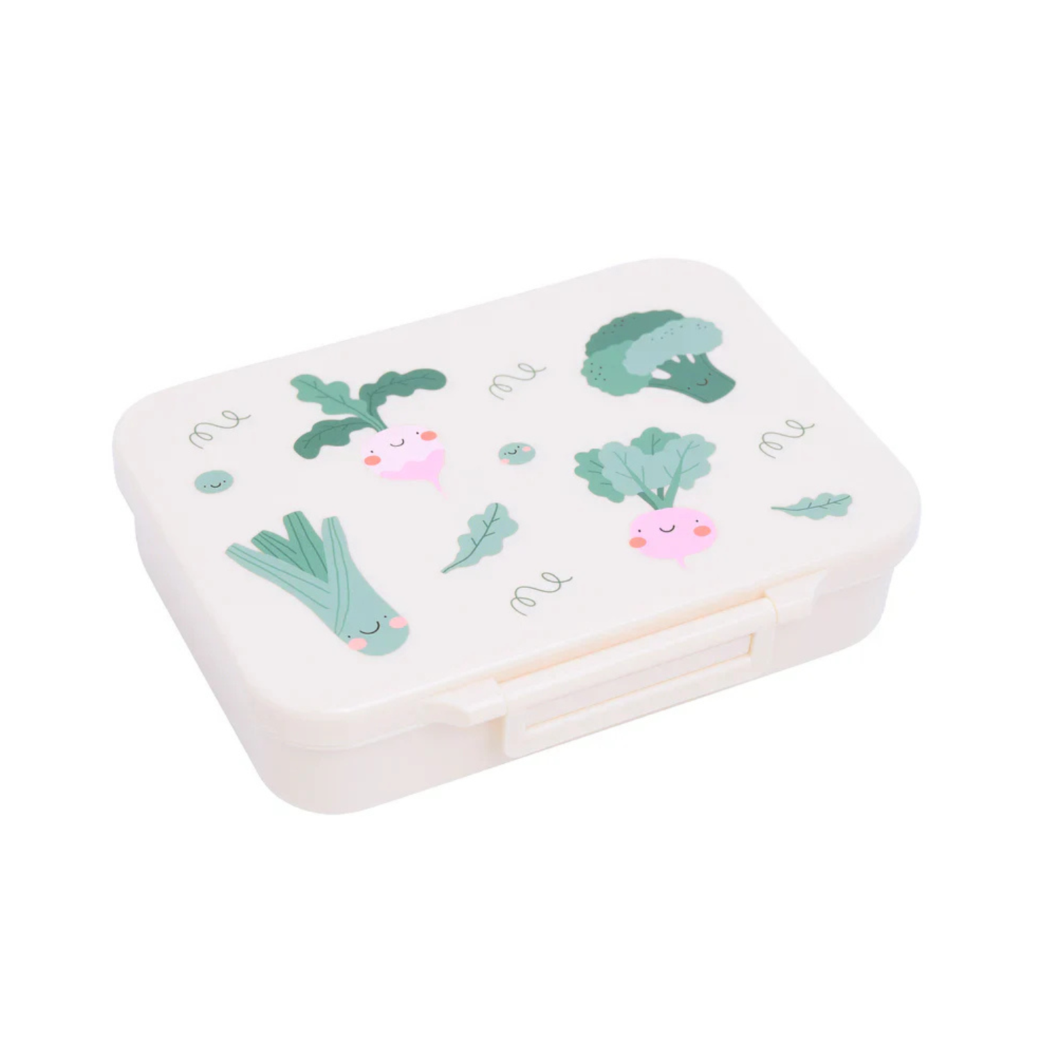 Tritanowy lunch box dla dzieci The Cotton Cloud– kompaktowy, kolorowy i bezpieczny, z pojemnością 850 ml, wzór: warzywa