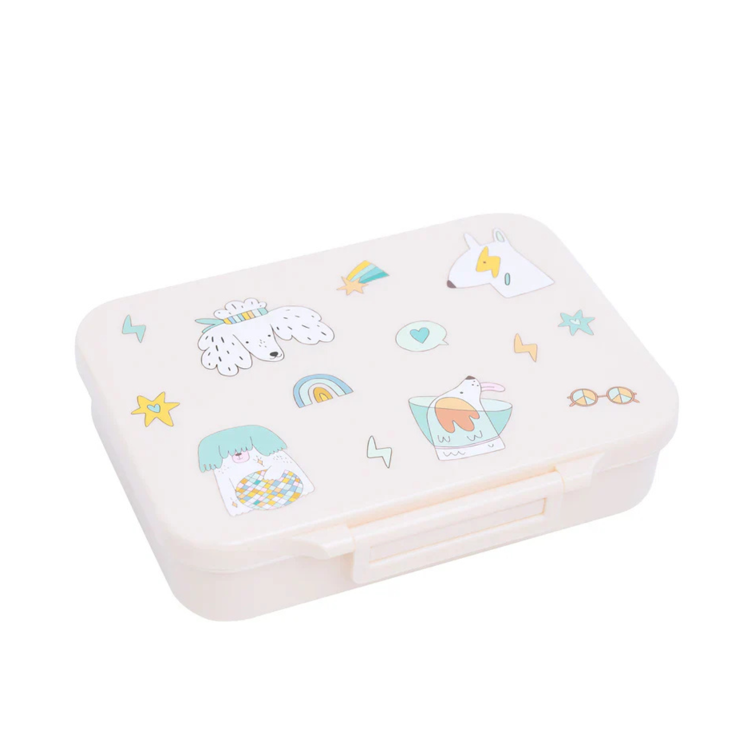 Tritanowy lunch box dla dzieci The Cotton Cloud– kompaktowy, kolorowy i bezpieczny, z pojemnością 850 ml, wzór: pieski