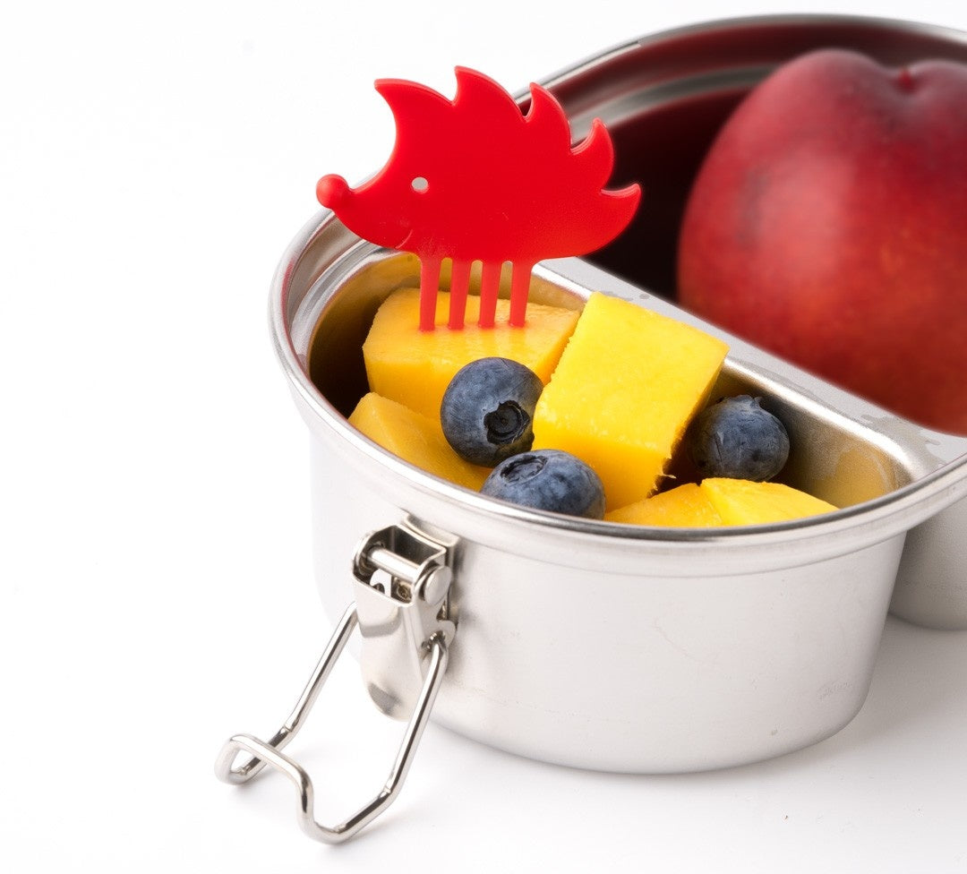 Koorowe widelczyki i piki do bento z motywem jeżyków