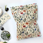 Woreczek na żywność BeePack Meadow– wielorazowe opakowanie z bawełny,  antybakteryjny, bez plastiku, wzór: łąka