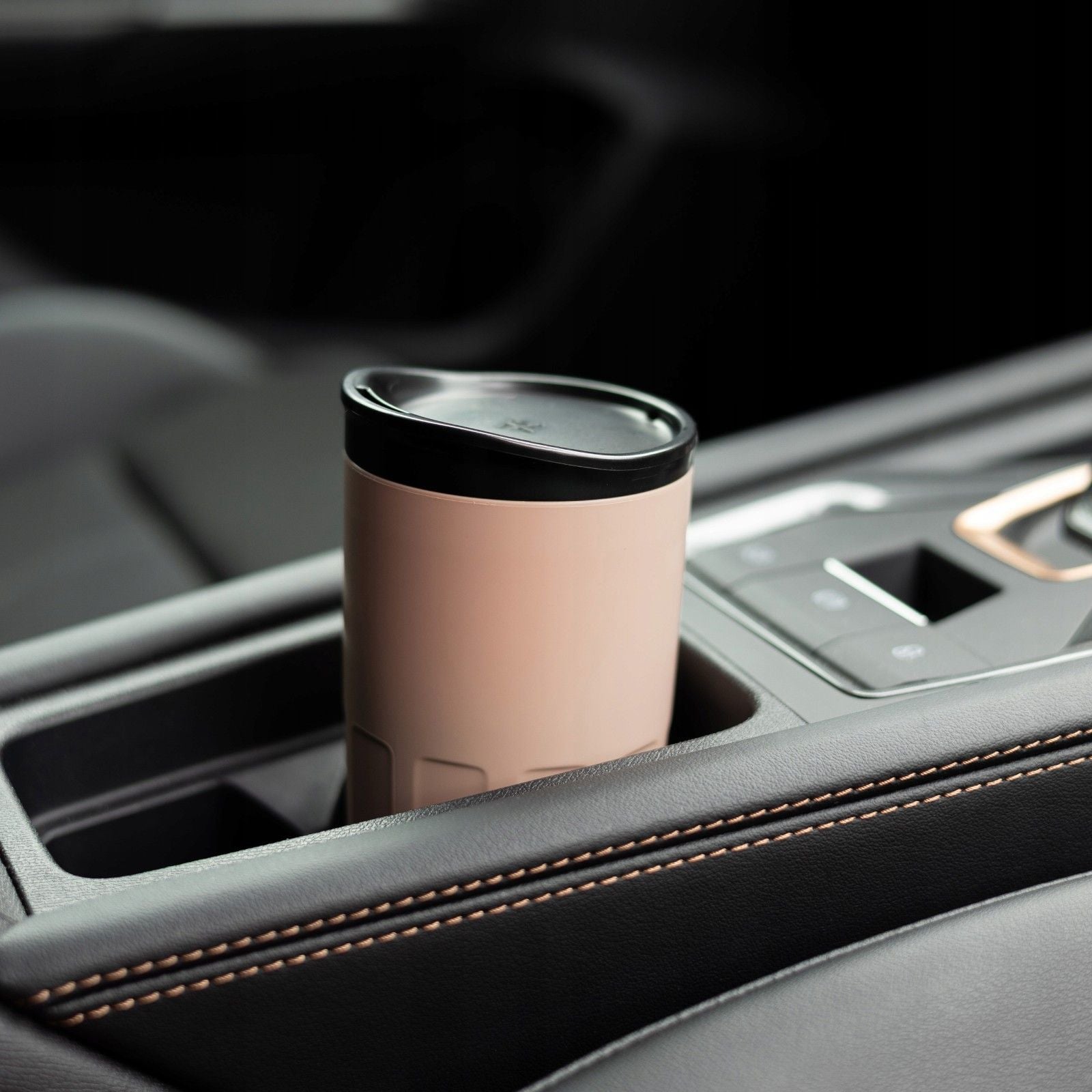 Wessper FIKA kubek wielorazowy 400 ml różowy –  na kawę i herbatę na wynos, bezpieczny, z pokrywką, do ciepłych i zimnych napojów, do zmywarki.