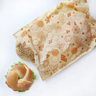 Woreczek na żywność BeePack Bees – wielorazowe opakowanie z bawełny,  antybakteryjny, bez plastiku, wzór: pszczoły