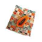 Woskowijka do kanapek BeePack® L Geometry – ekologiczne, wielorazowe opakowanie na żywność z naturalnych materiałów, zero plastiku, wzór: geometria