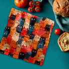 Woskowijka do kanapek BeePack® M Cats – ekologiczne, wielorazowe opakowanie na żywność z naturalnych materiałów, zero plastiku, wzór: koty