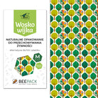 Woskowijka do kanapek BeePack® M – ekologiczne, wielorazowe opakowanie na żywność z naturalnych materiałów, zero plastiku, wzór: las