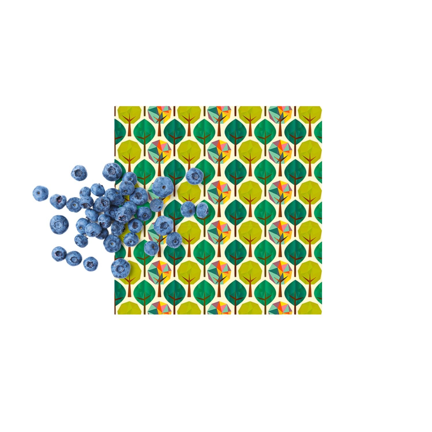 Woskowijka do kanapek BeePack® M – ekologiczne, wielorazowe opakowanie na żywność z naturalnych materiałów, zero plastiku, wzór: las