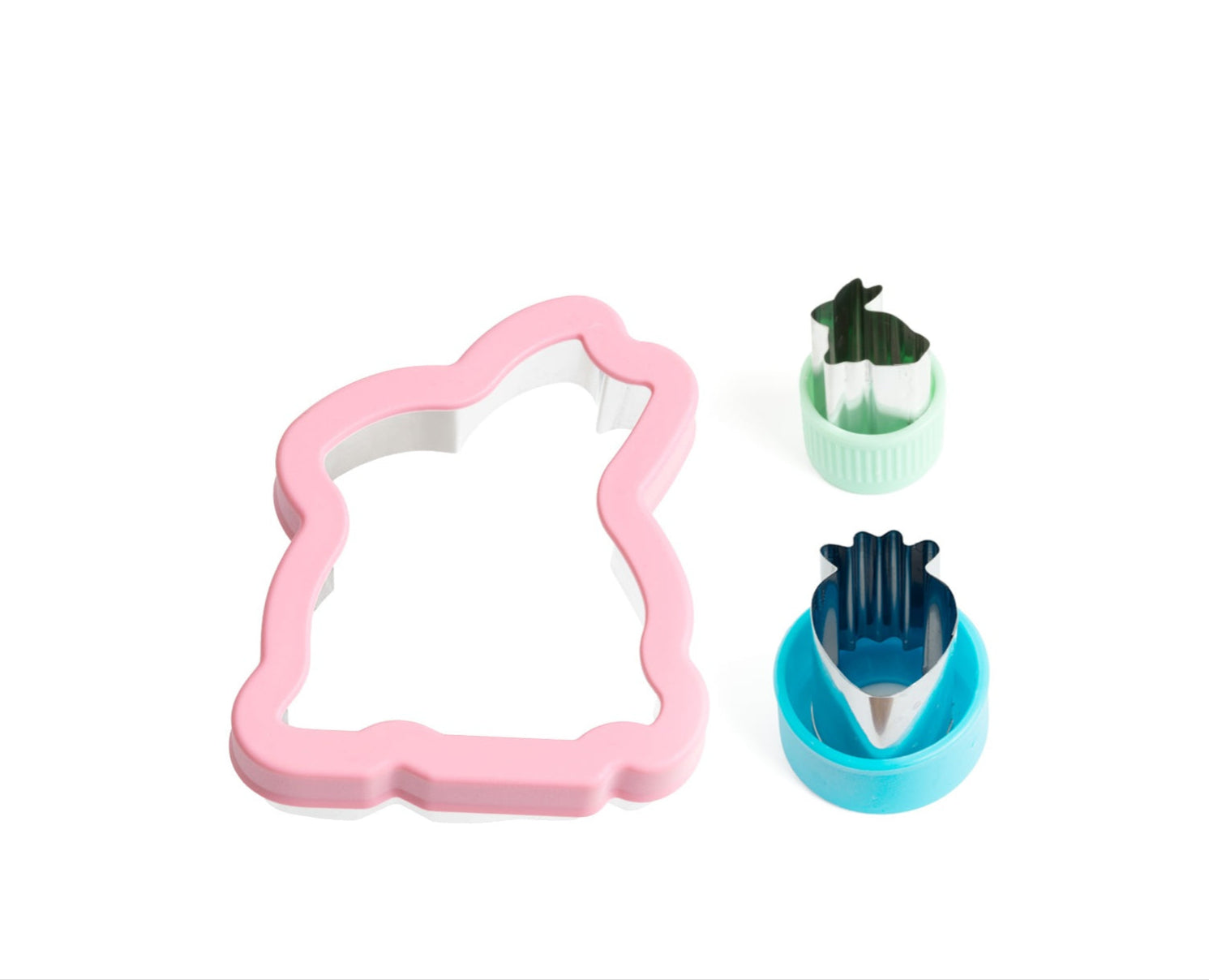 Wykrawacze Lekkabox króliki – zestaw 3 rozmiarów, stal nierdzewna, bezpieczne uchwyty, idealne do owoców, warzyw, kanapek i ciasteczek