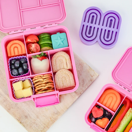 Wykrawacze do kanapek Lunch Punch – ekologiczne, 100% recykling, idealne na szkolne śniadania i pikniki, wzór: tęcze