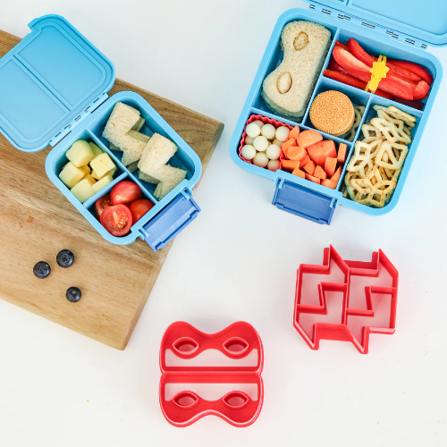 Wykrawacze do kanapek Lunch Punch – ekologiczne, 100% recykling, idealne na szkolne śniadania i pikniki, wzór : superbohater