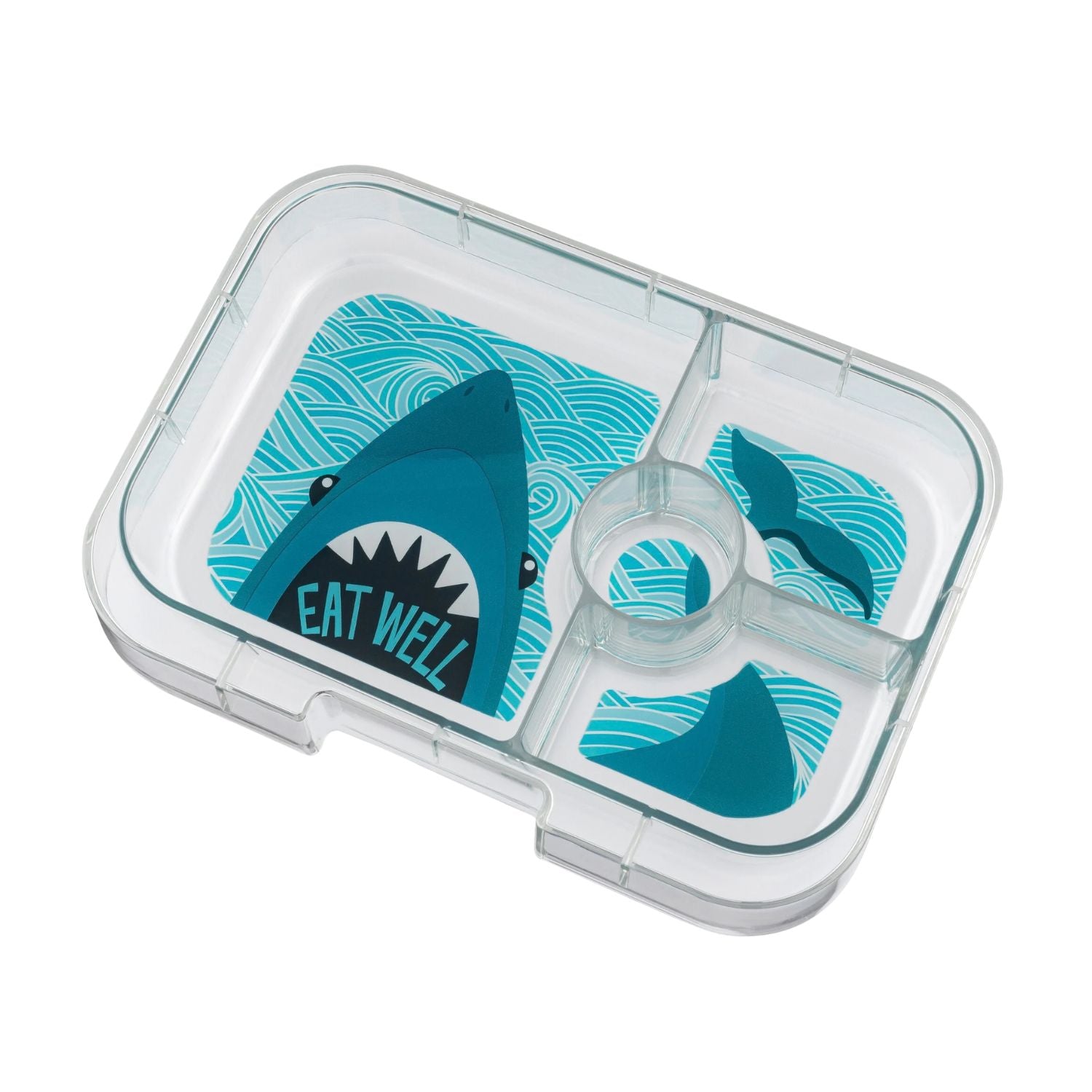 Wymienna tecka do lunch boxa Yumbox Panino z wzorem rekina