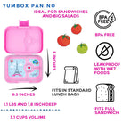 YUMBOX PANINO lunchbox, 4 przegródki, Fifi pink/Paris je t'aime tray Yumbox Lunch Boxes & Totes | TwójLunchBox