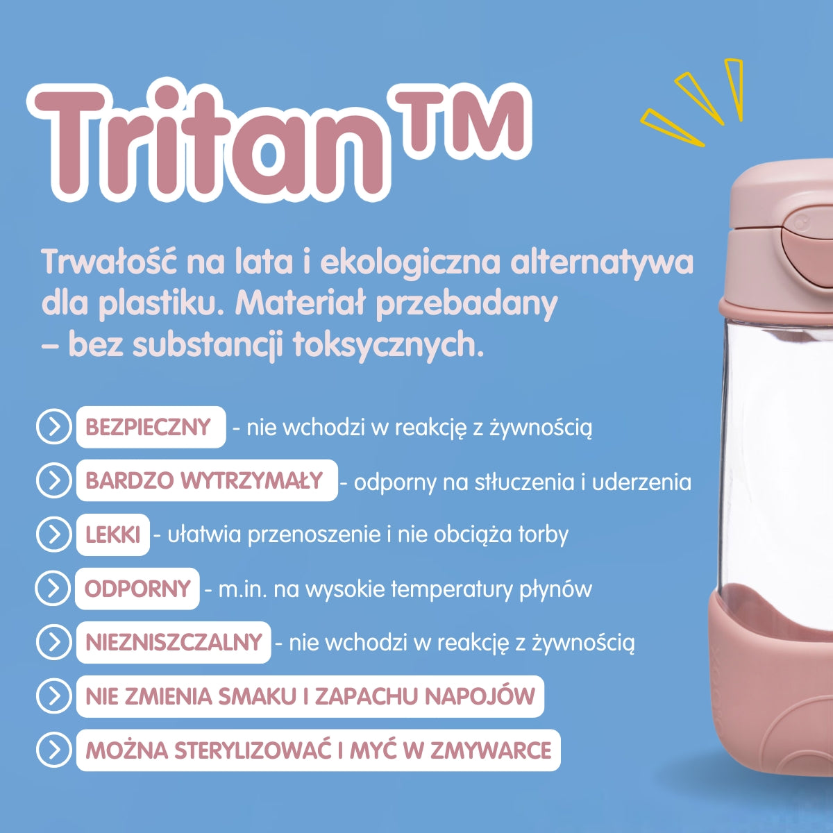 Komplet b.box dla dziewczynki - kompaktowa śniadaniówka i tritanowa butelka ze słomką w kolorze Strawberry Shake