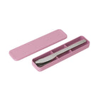 Zestaw sztućców Make&Take Lilac Pink od Brabantia - nóż, łyżka i widelec, stal nierdzewna, etui, wielokrotnego użytku,  kompaktowe, na wynos, kolor: różowy