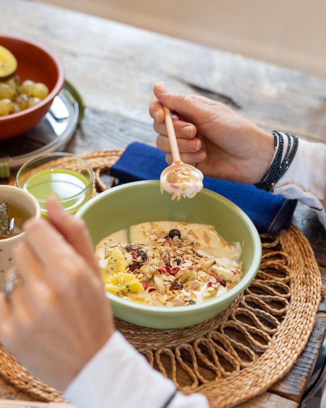 Ekologiczny zestaw sztućców bez BPA w etui - Bini Kit Nude