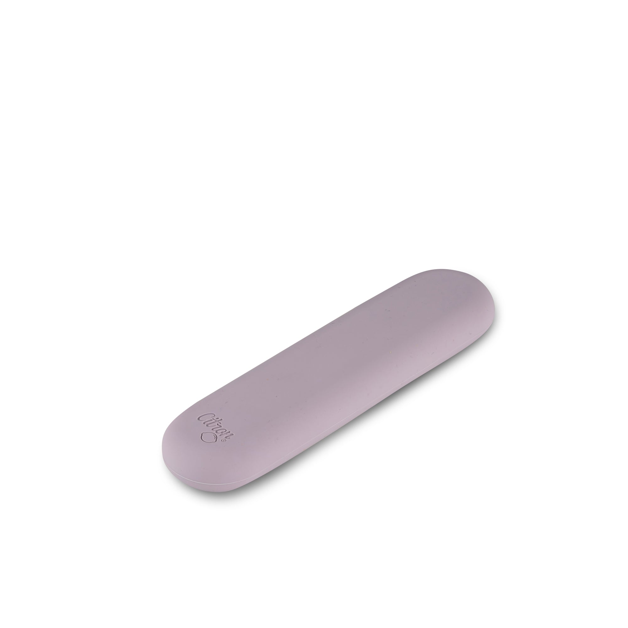 Zestaw sztućców Citron Purple ze stali nierdzewnej 304 z silikonowym etui, kompaktowy, bez BPA, idealny do lunch boxa, kolor: fioletowy