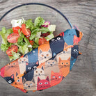 Zestaw woskowijek do kanapek BeePack®  – ekologiczne, wielorazowe opakowania na żywność z naturalnych materiałów, zero plastiku, wzór: koty