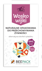Zestaw woskowijek do kanapek BeePack®  – ekologiczne, wielorazowe opakowania na żywność z naturalnych materiałów, zero plastiku, wzór: geometria