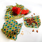 Zestaw woskowijek do kanapek BeePack®  – ekologiczne, wielorazowe opakowania na żywność z naturalnych materiałów, zero plastiku, wzór: drzewa