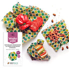 Zestaw woskowijek do kanapek BeePack®  – ekologiczne, wielorazowe opakowania na żywność z naturalnych materiałów, zero plastiku, wzór: drzewa