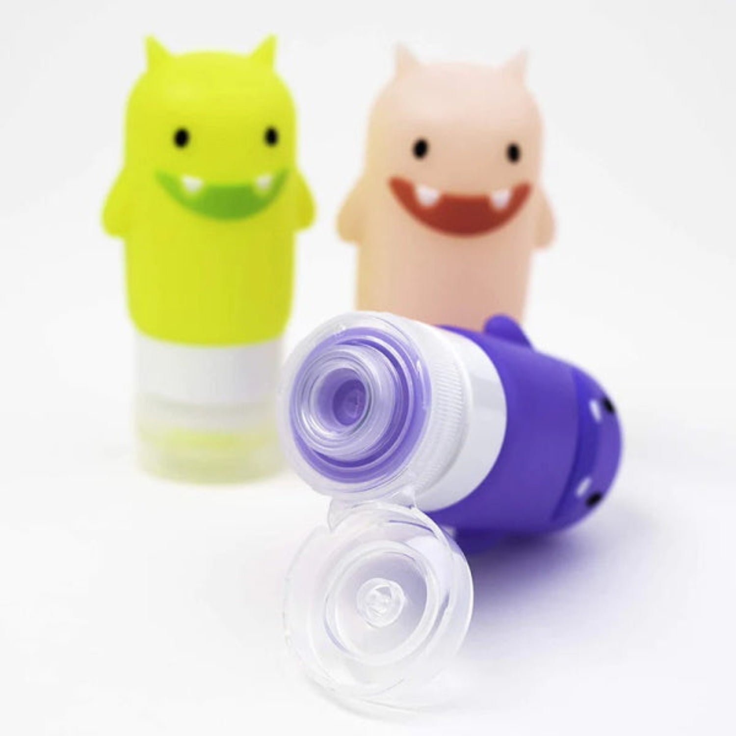 3 Mini butelki na sos Yumbox – kolorowe potworki, szczelne i łatwe w użyciu przez dzieci