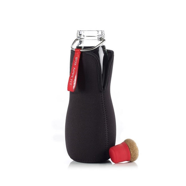 Butelka szklana z filtrem i pokrowiec - Black+Blum Eau Good, czerwona