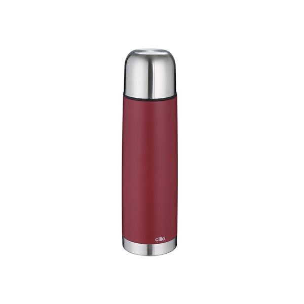 Termos na napoje matowa czerwień - Cilio Colore 750 ml