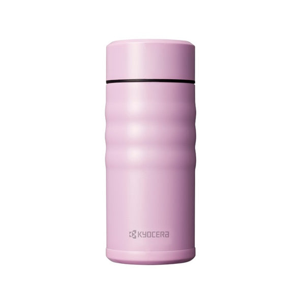 Różowy termokubek z ceramicznym wnętrzem - Kyocera Twist Top, 350 ml
