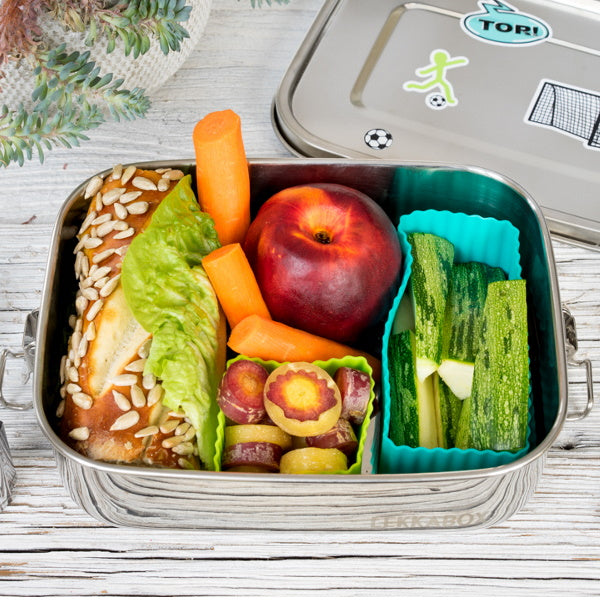 LEKKABOX BENTO 2 foremki do lunchboxów, Teal/Apple Lekkabox Lunch Boxes & Totes | TwójLunchBox