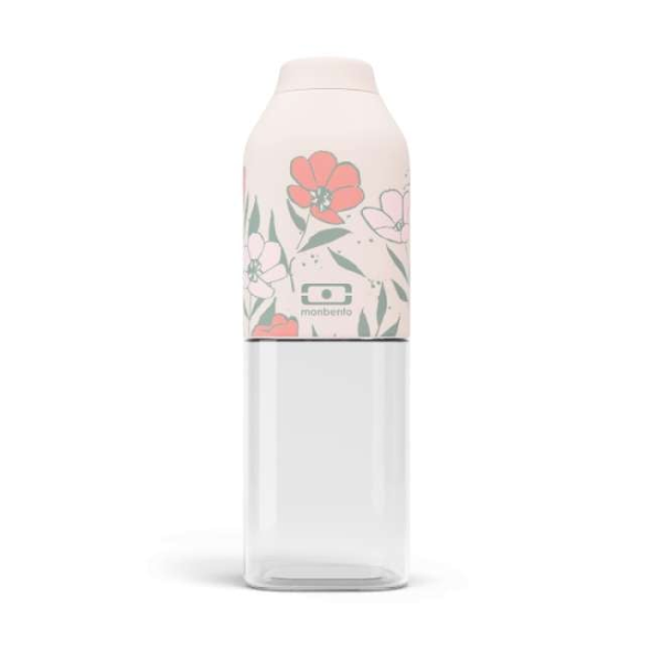 MONBENTO POSITIVE M bidon z tritanu, 0.5 l, Graphic Bloom Monbento Water Bottles | TwójLunchBox