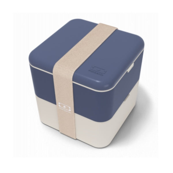 MONBENTO SQUARE szczelny bento box do pracy, Natural Blue Monbento Lunch Boxes & Totes | TwójLunchBox