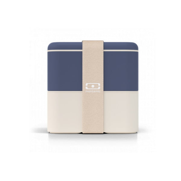 MONBENTO SQUARE szczelny bento box do pracy, Natural Blue Monbento Lunch Boxes & Totes | TwójLunchBox