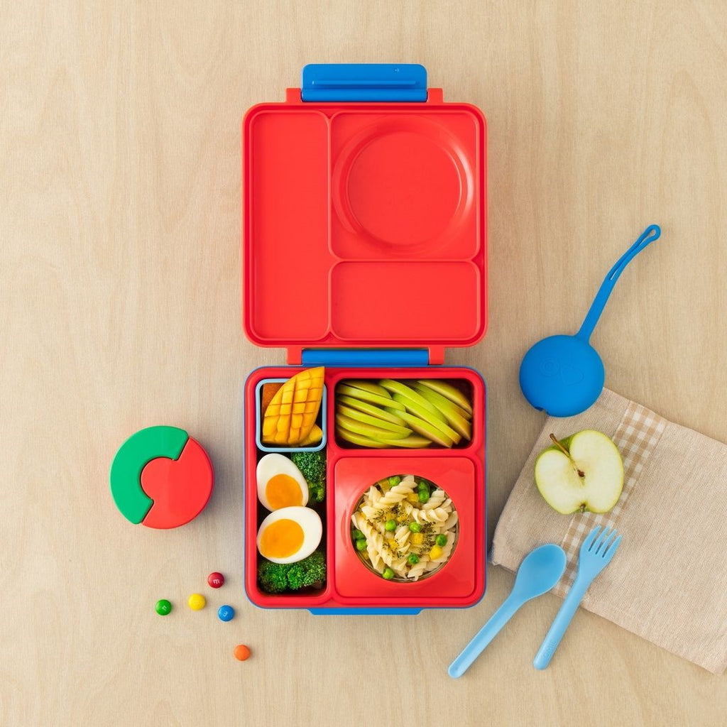 Jedzenie dla dziecka do szkoły - jak pakować, OmieBox czerwony