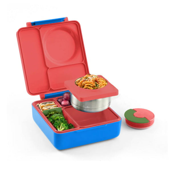 Termos w lunchboxie OmieBox, czerwony