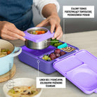 OMIE OMIEBOX lunch box z termosem, Purple Plum Omie Lunch Boxes & Totes | TwójLunchBox