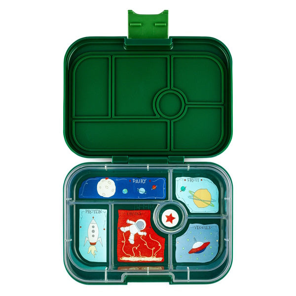 YUMBOX CLASSIC lunchbox, 6 przegródek, Explore Green/Rocket tray Yumbox Lunch Boxes & Totes | TwójLunchBox