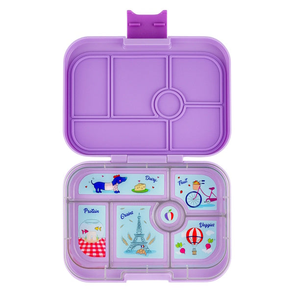 YUMBOX CLASSIC lunchbox, 6 przegródek, Lulu Purple/Paris tray Yumbox Lunch Boxes & Totes | TwójLunchBox