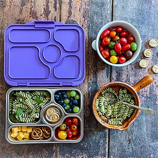 YUMBOX PRESTO stalowy lunchbox, 5 przegródek, Remy Lavender Yumbox Lunch Boxes & Totes | TwójLunchBox